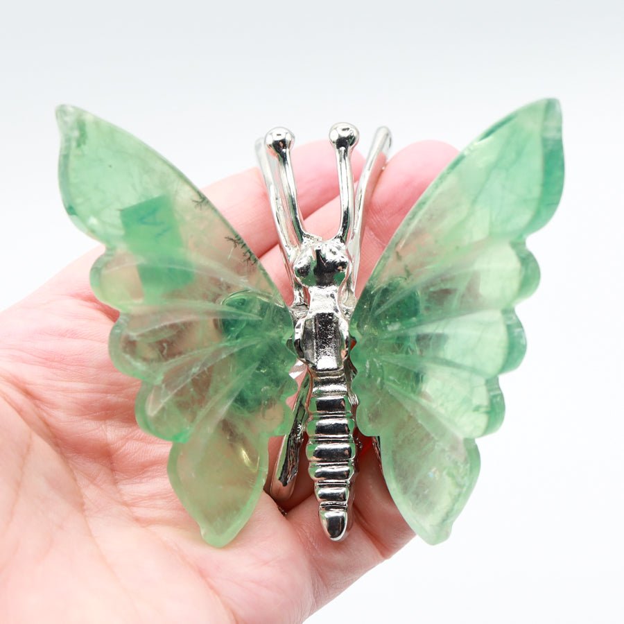 Rainbow Fluorite Freestanding Butterflies