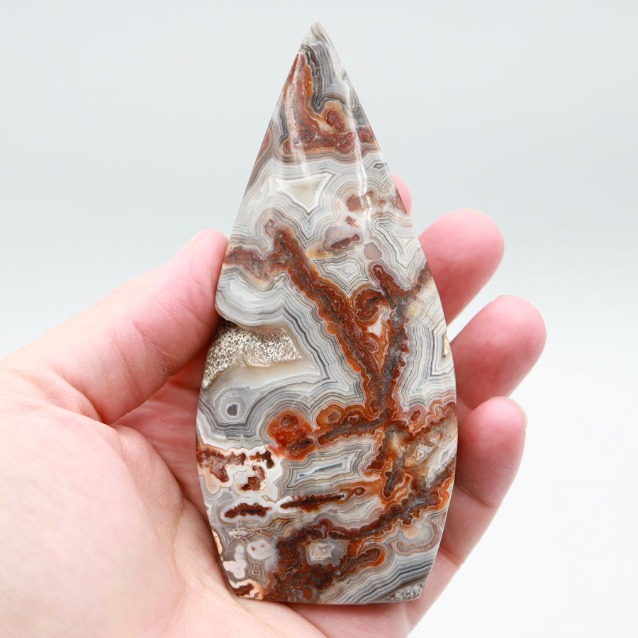 Mexican Crazy Lace Agate Ornament