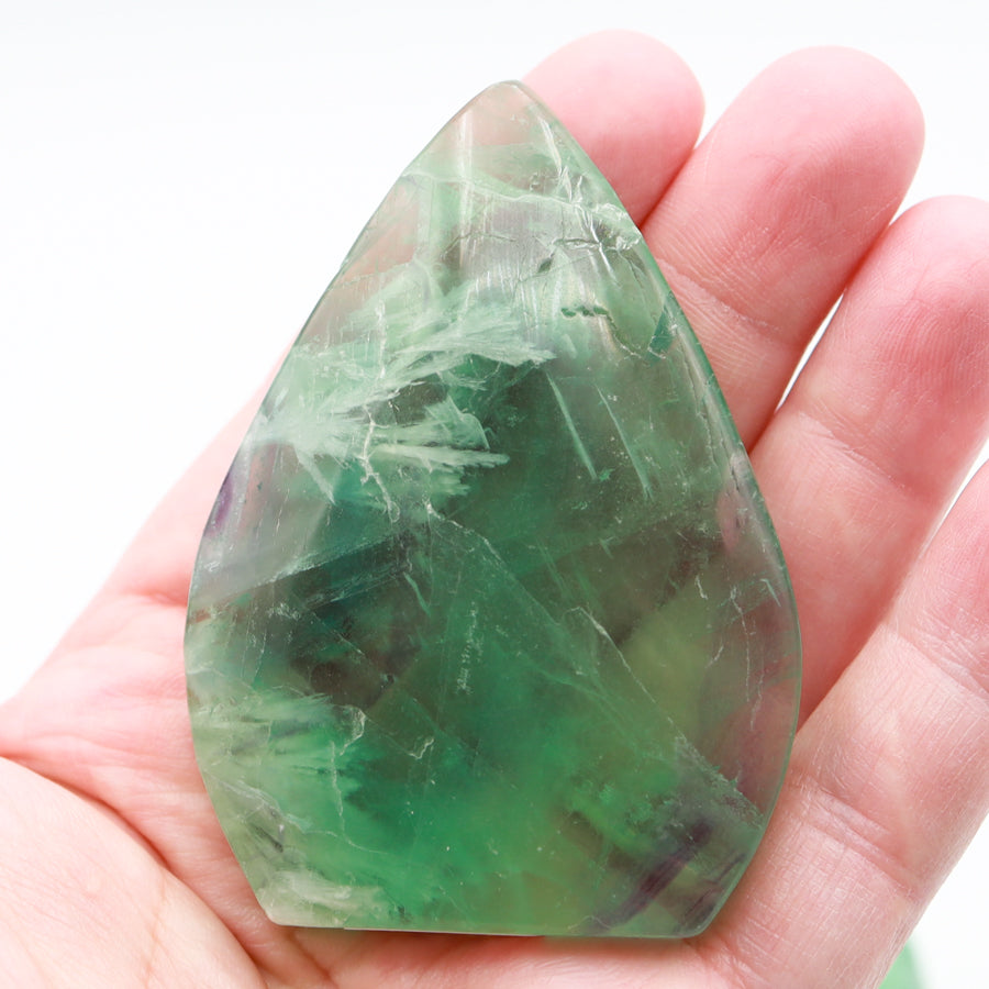 Small Feather Fluorite Ornament