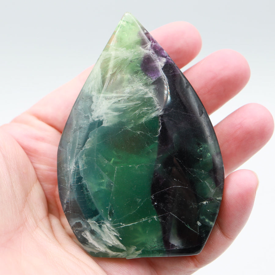 Feather Fluorite Ornament