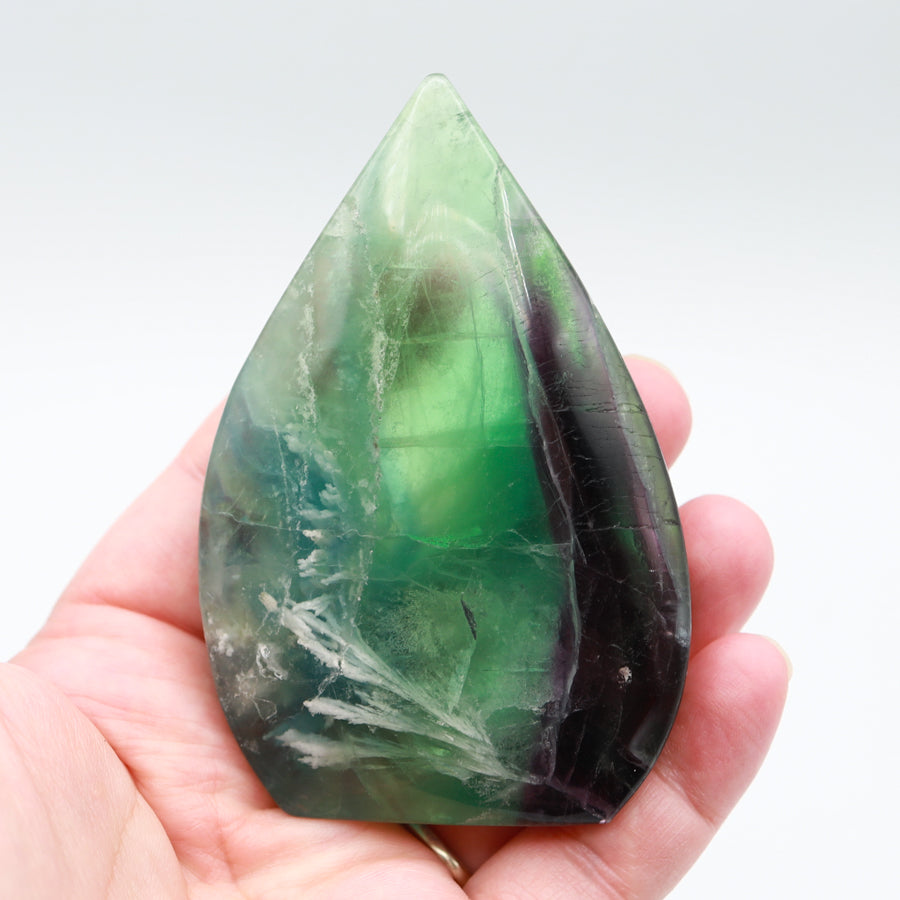 Feather Fluorite Ornament