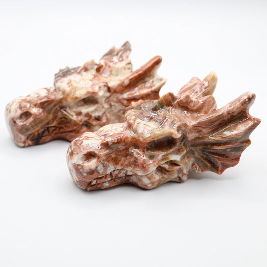 Red Banded Calcite Dragon Head