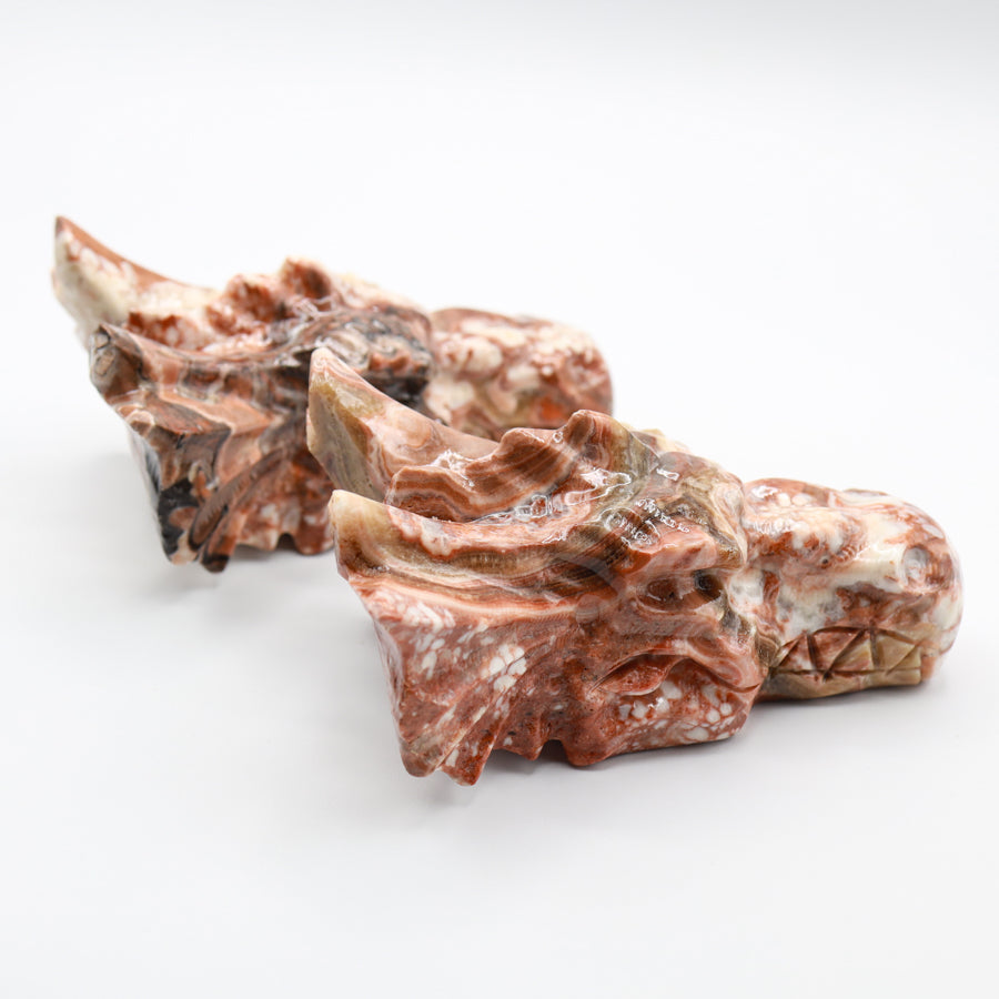 Red Banded Calcite Dragon Head