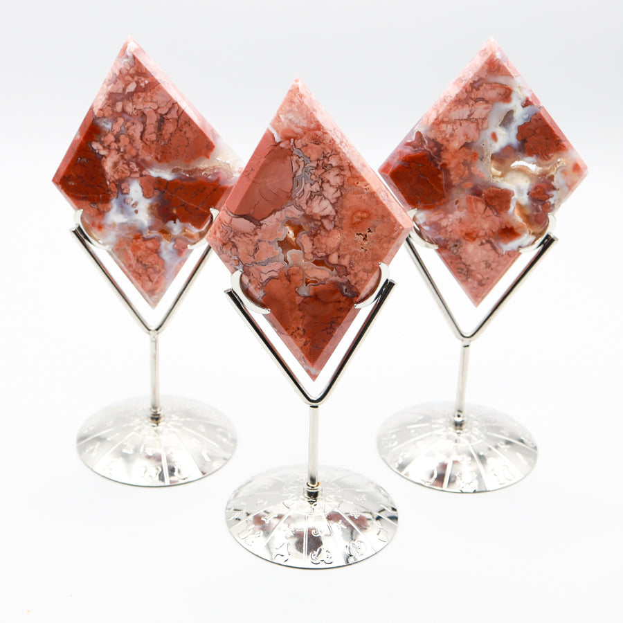 Petal Agate Rhombus with Stand