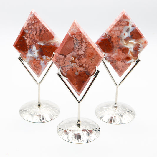 Petal Agate Rhombus with Stand