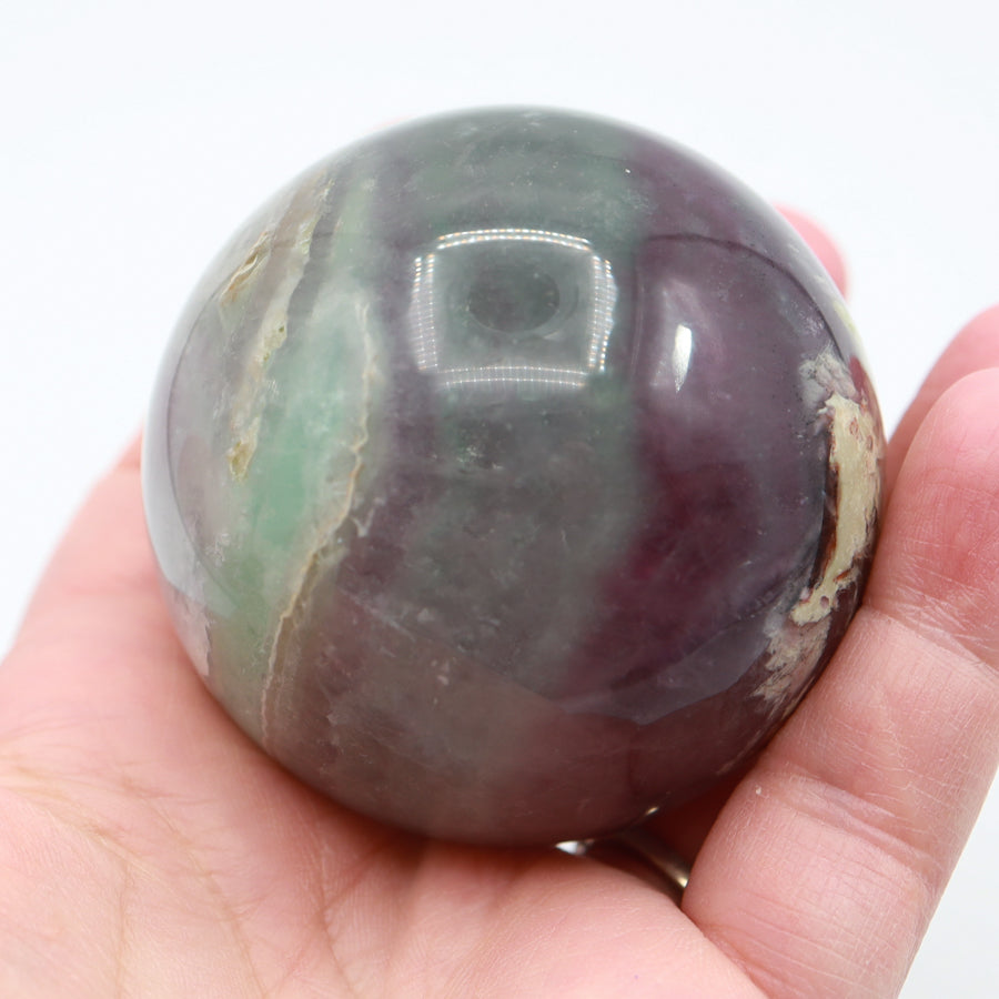 Rainbow Fluorite Sphere