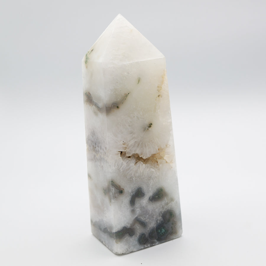 XXL Moss Agate Tower T163