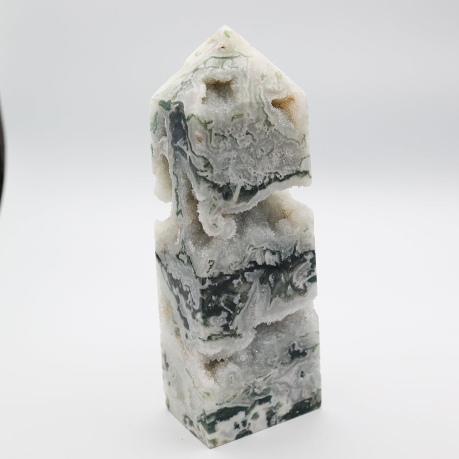 XXL Moss Agate Tower T164