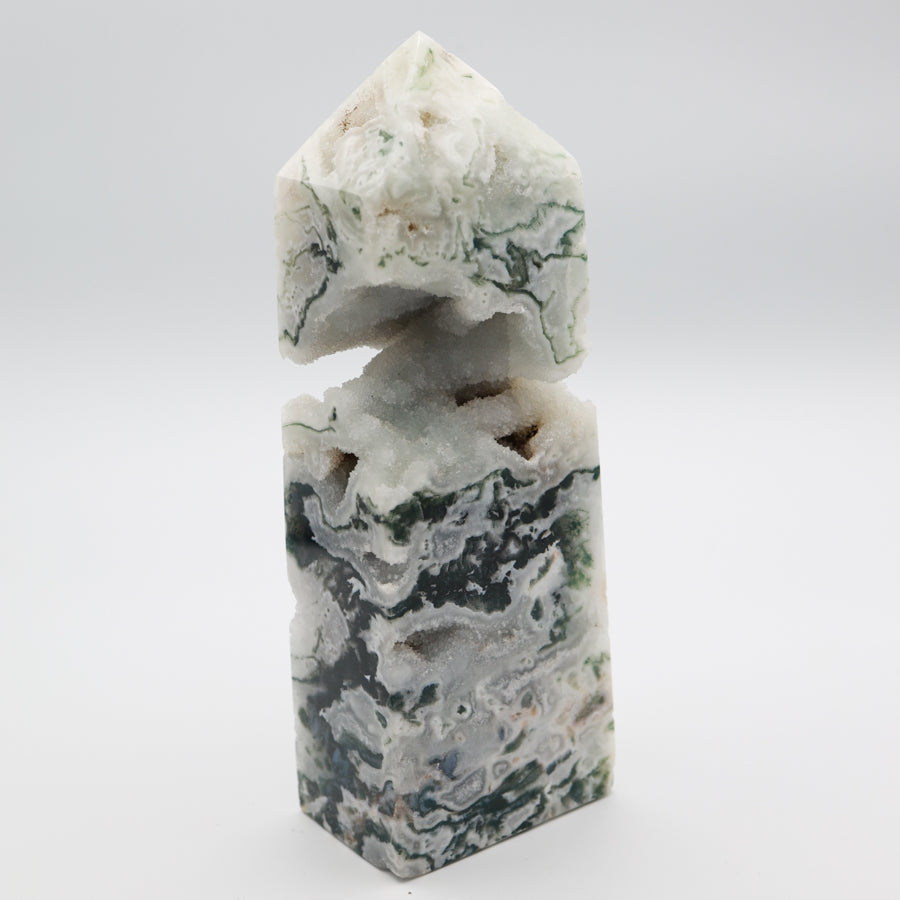 XXL Moss Agate Tower T164