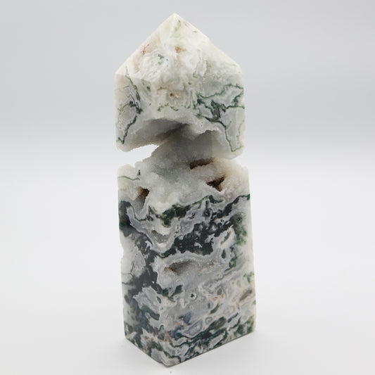 XXL Moss Agate Tower T164