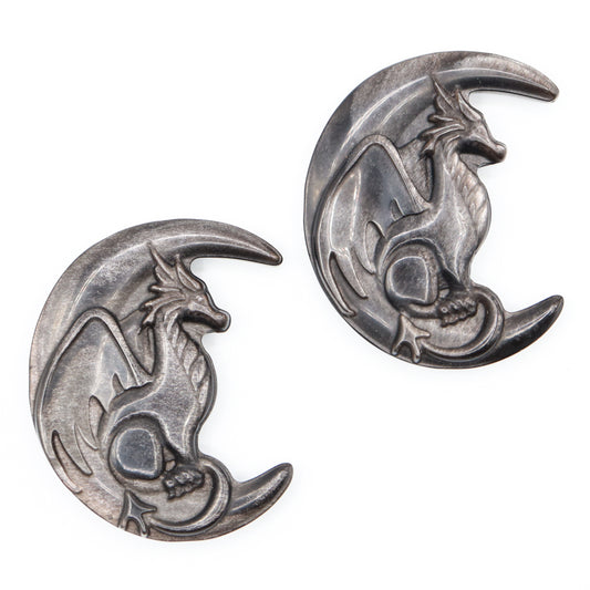 Silver Sheen Obsidian Dragon