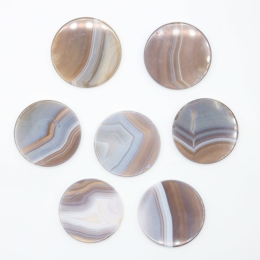 Gray Agate Worry Disc