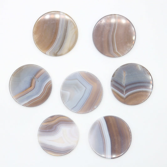 Gray Agate Worry Disc