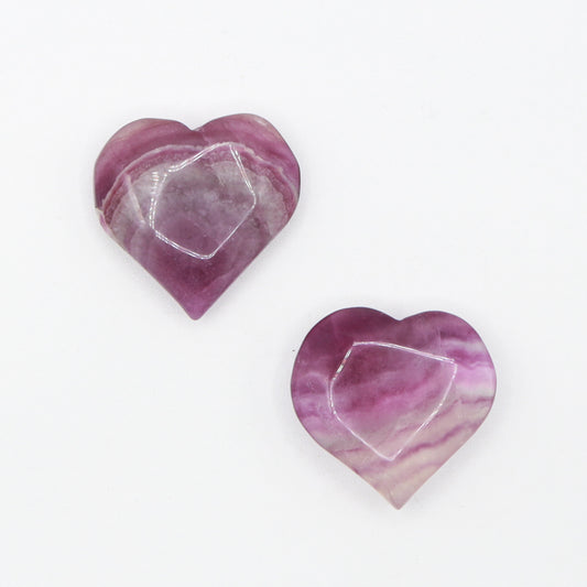 Small Rainbow Fluorite Hearts