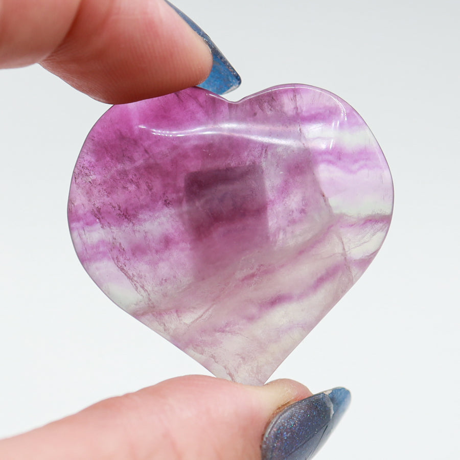 Small Rainbow Fluorite Hearts
