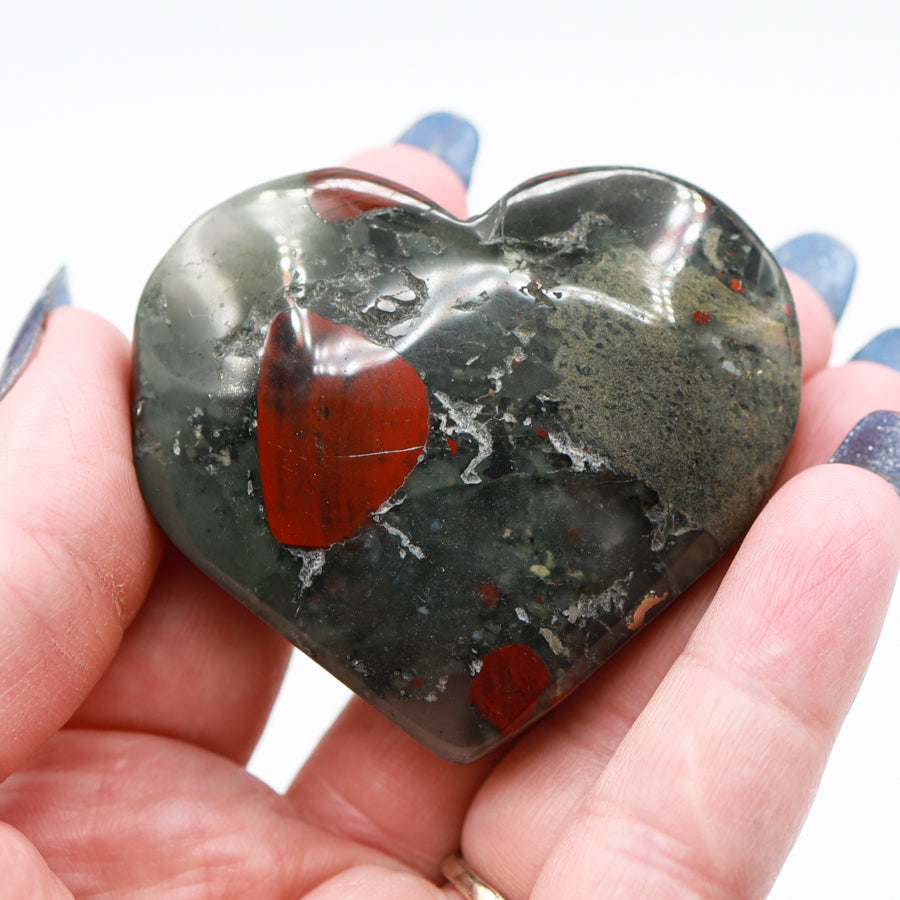 African Bloodstone Heart
