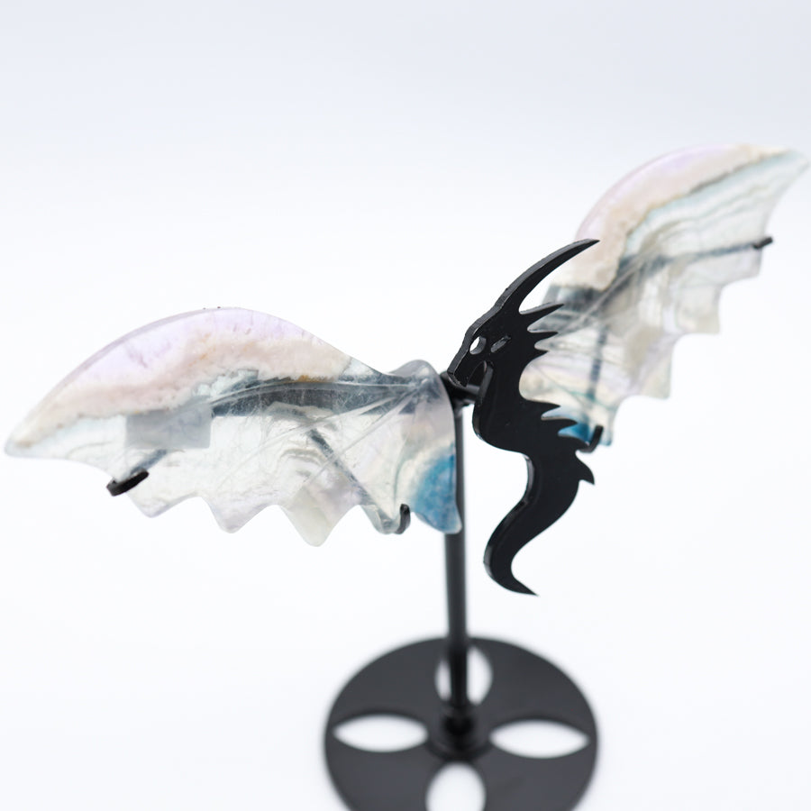 Rainbow Fluorite Dragon Wings