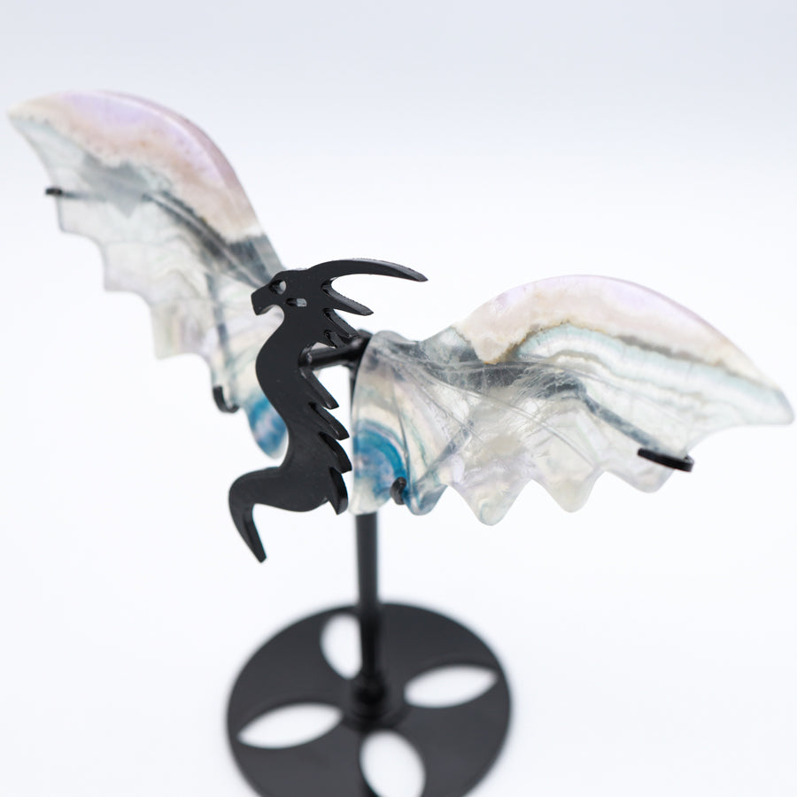 Rainbow Fluorite Dragon Wings