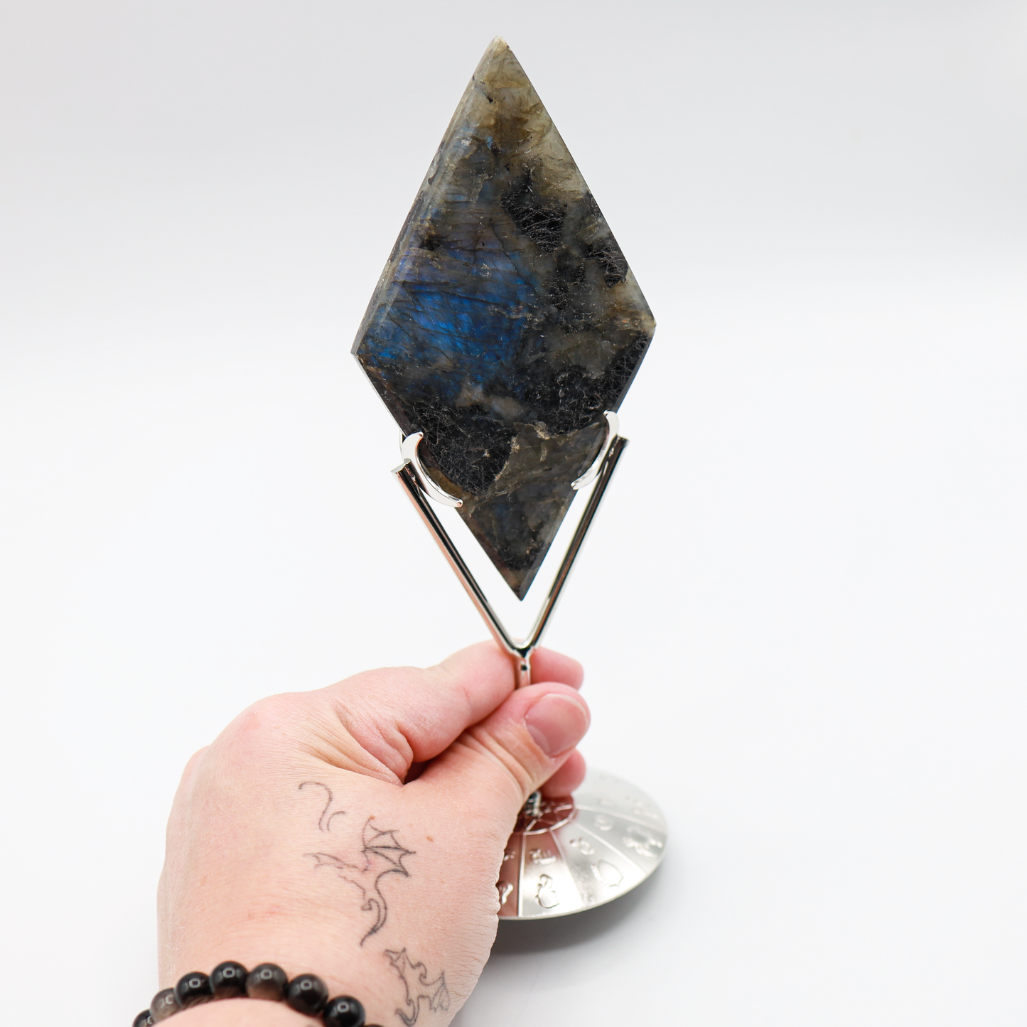 Labradorite Rhombus with Stand