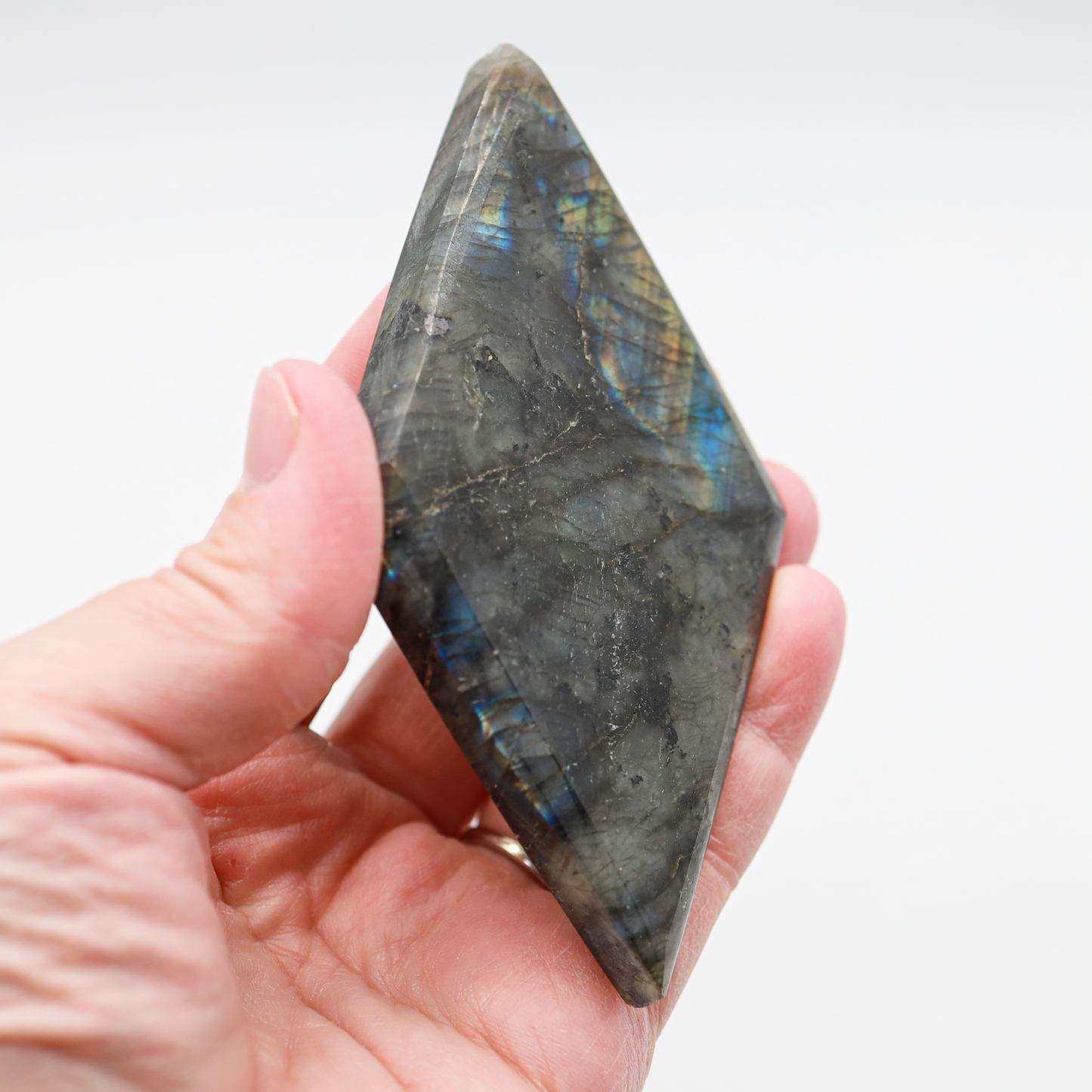 Labradorite Rhombus with Stand