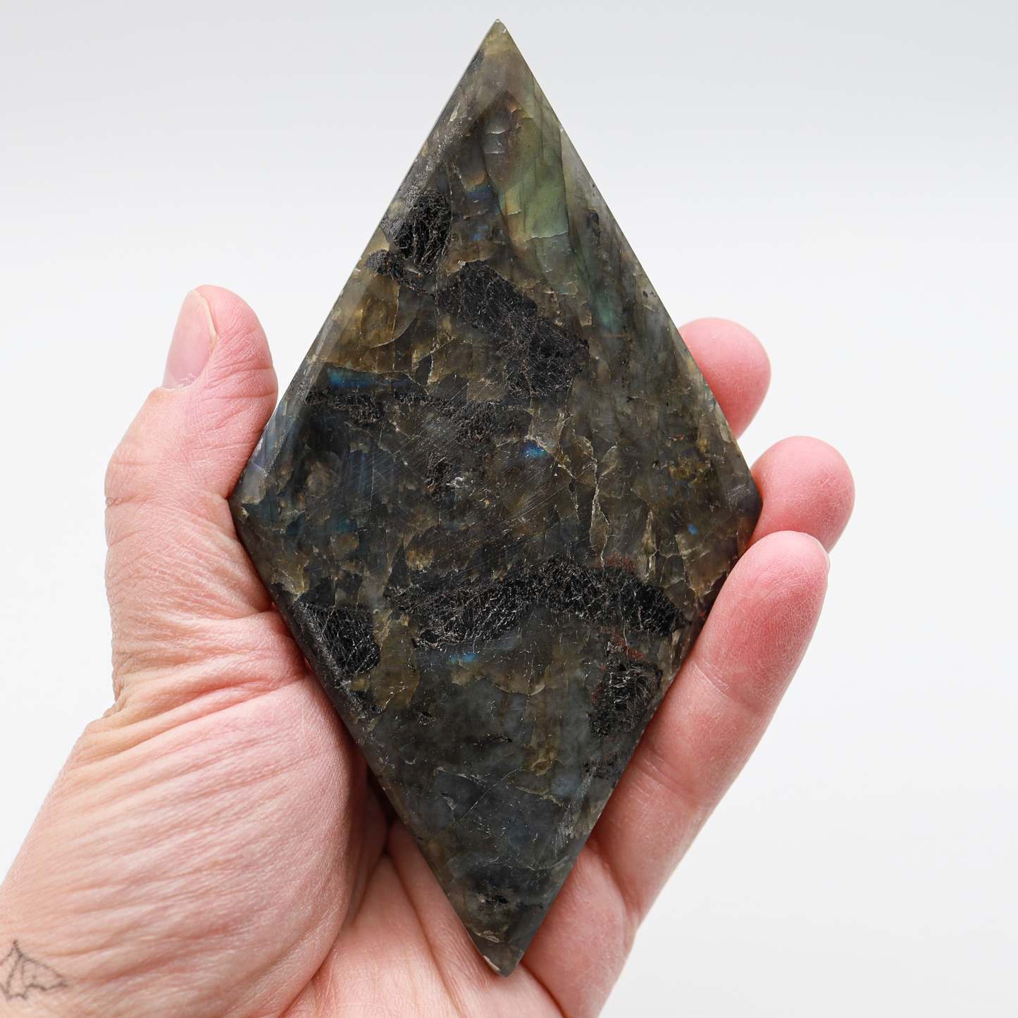 Labradorite Rhombus with Stand