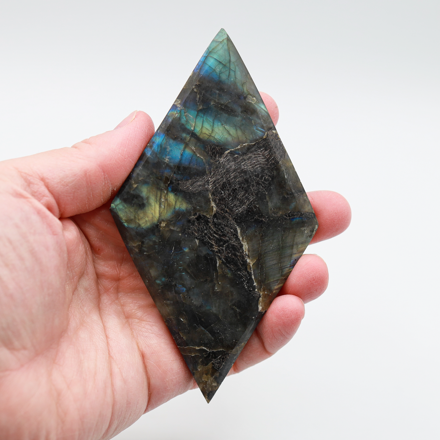Labradorite Rhombus with Stand