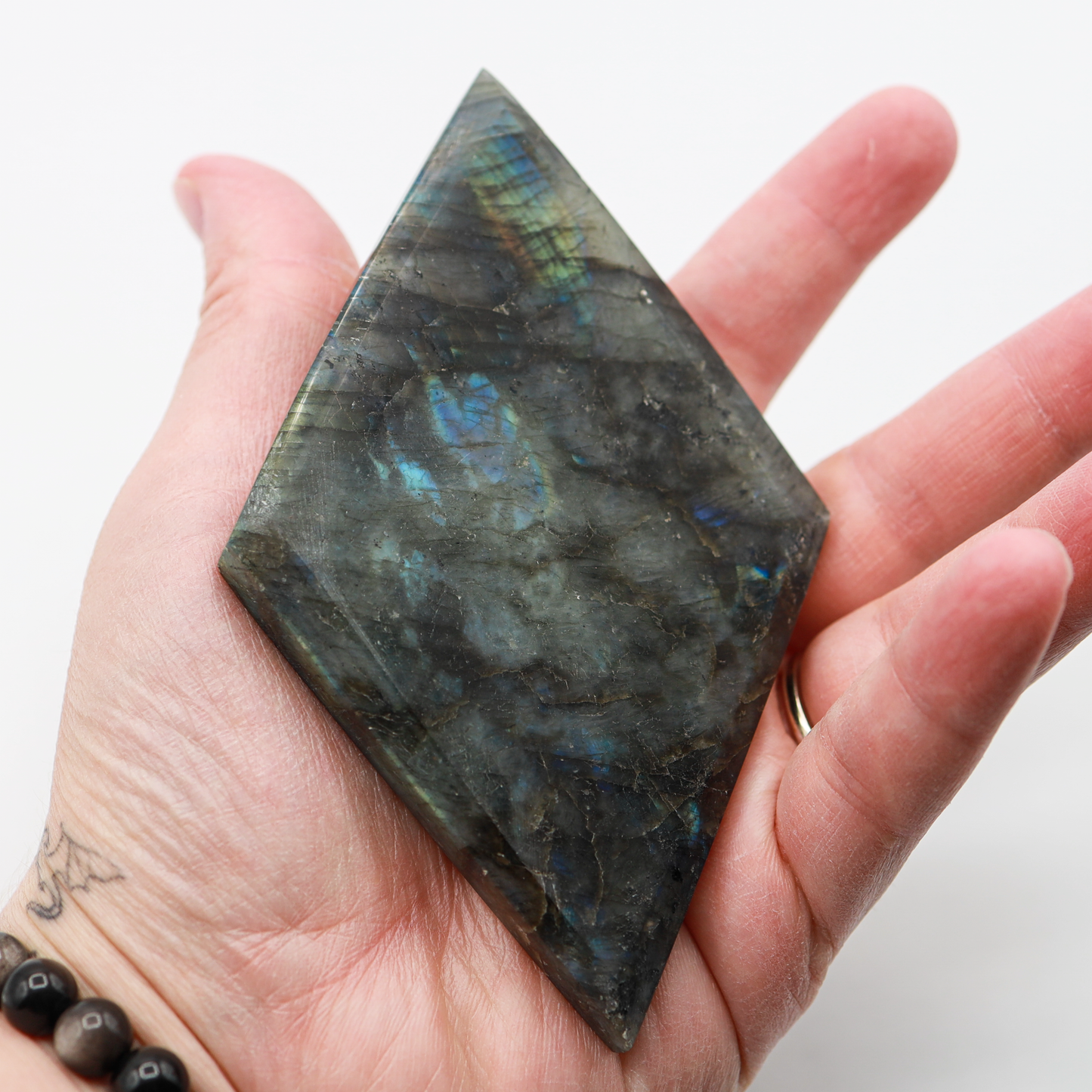 Labradorite Rhombus with Stand