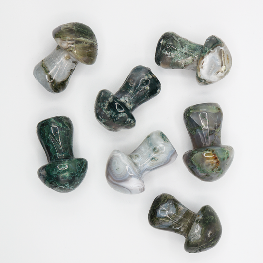 Moss Agate Mushroom