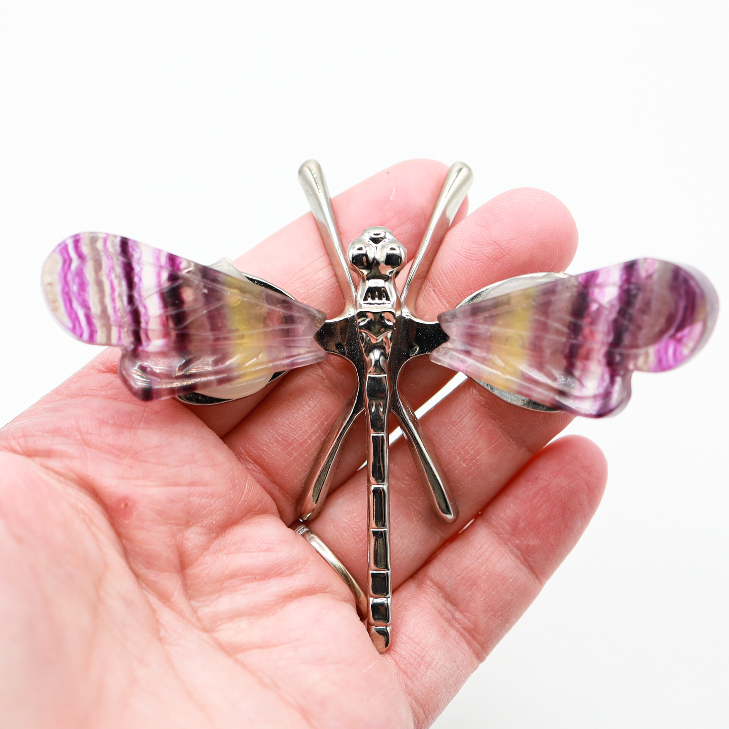 Rainbow Fluorite Freestanding Dragonfly