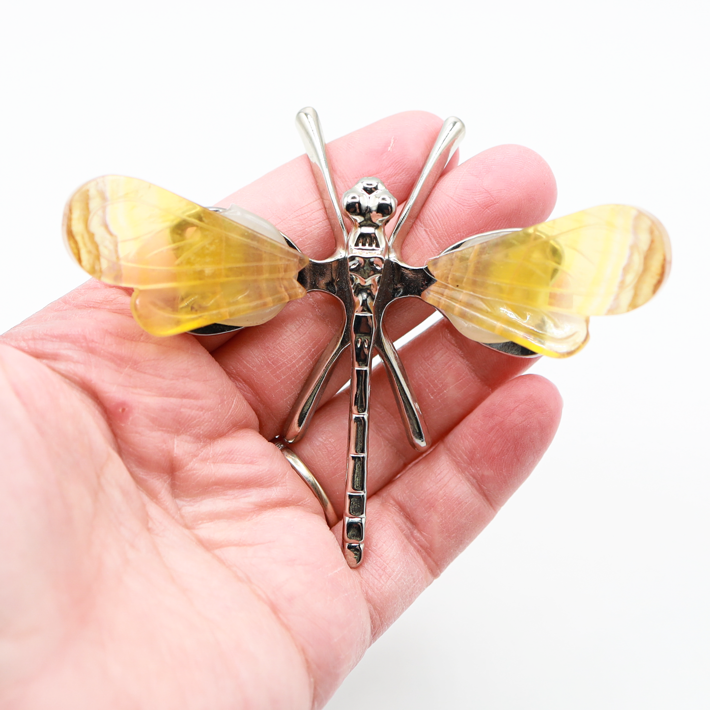 Rainbow Fluorite Freestanding Dragonfly