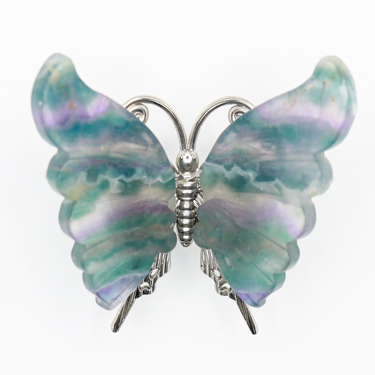 Rainbow Fluorite Freestanding Butterflies