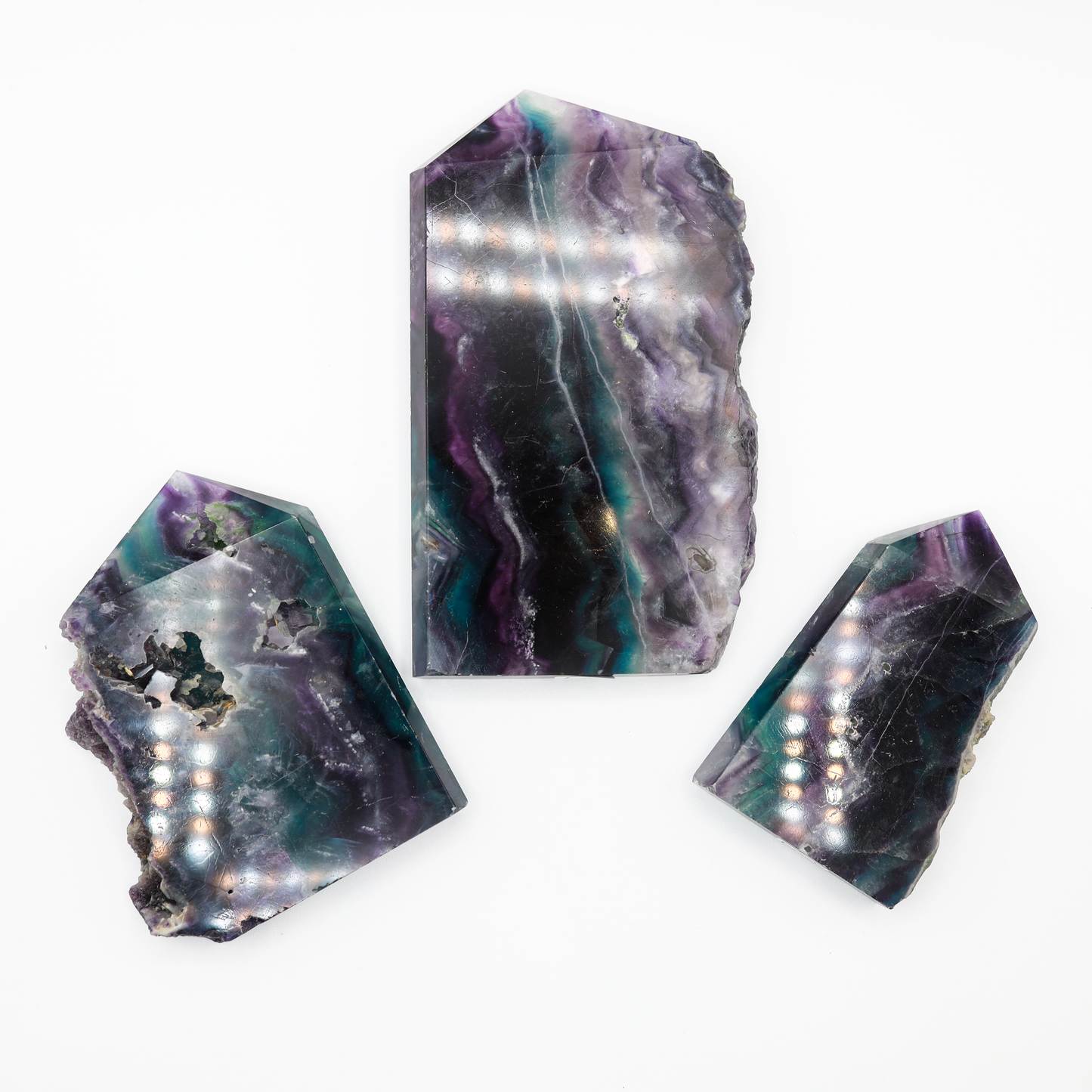 Raw Edge Rainbow Fluorite Tower