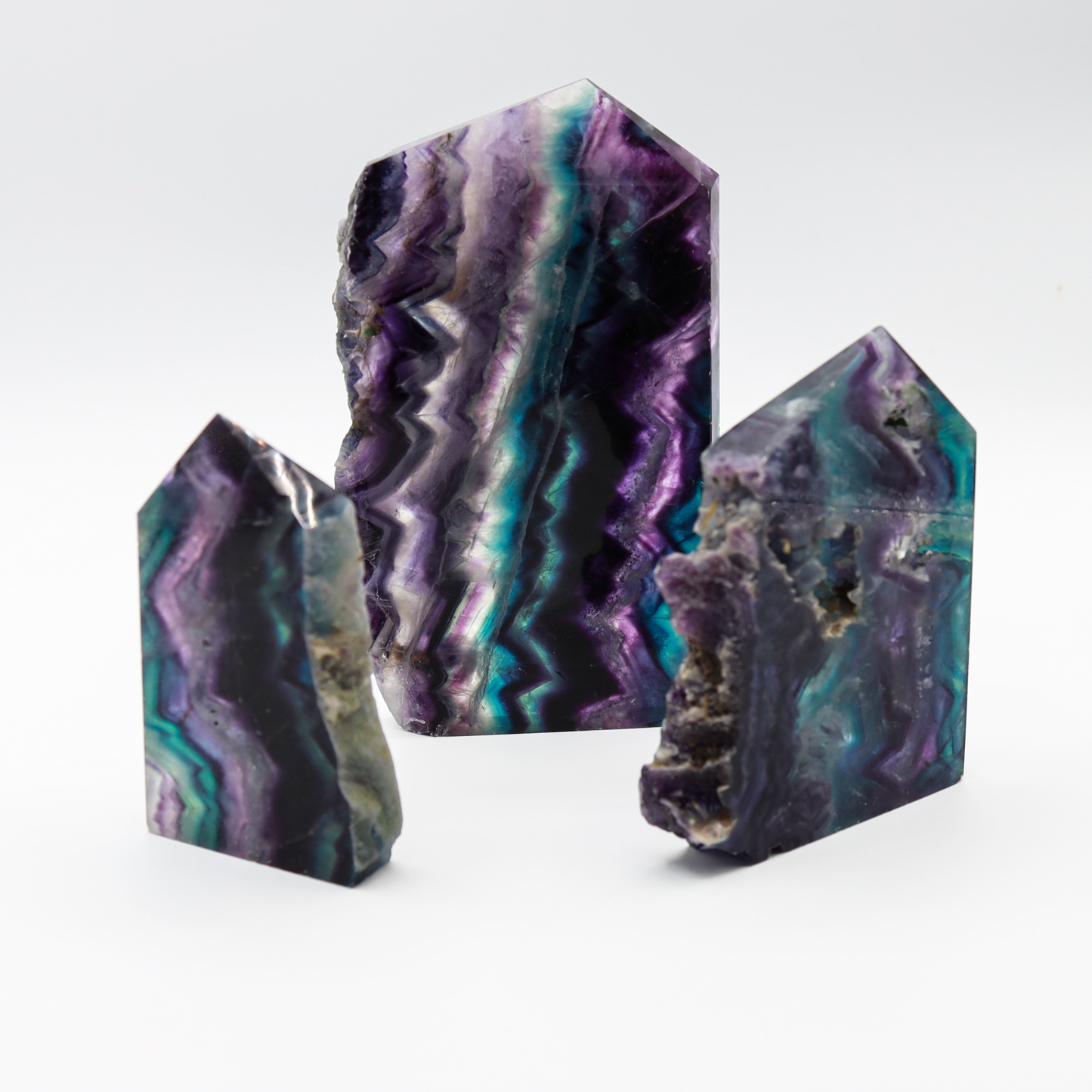 Raw Edge Rainbow Fluorite Tower