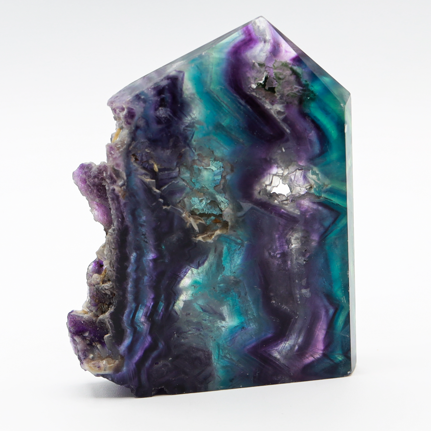 Raw Edge Rainbow Fluorite Tower