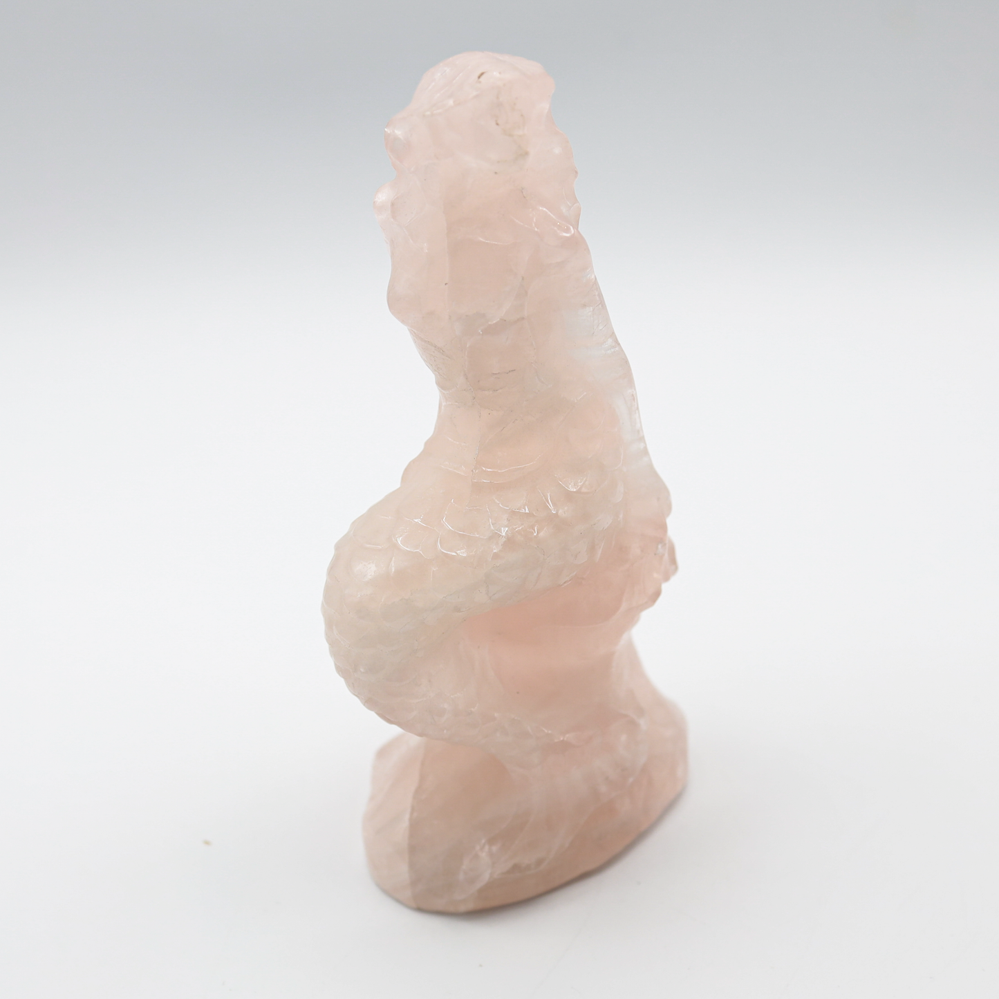 Large Rose Quartz Mermaid Carving