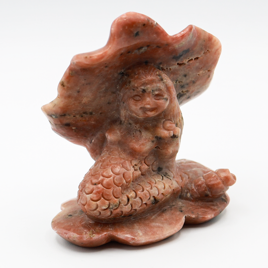 Medium Sunstone Mermaid Carving
