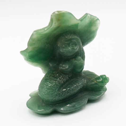 Medium Green Aventurine Mermaid Carving