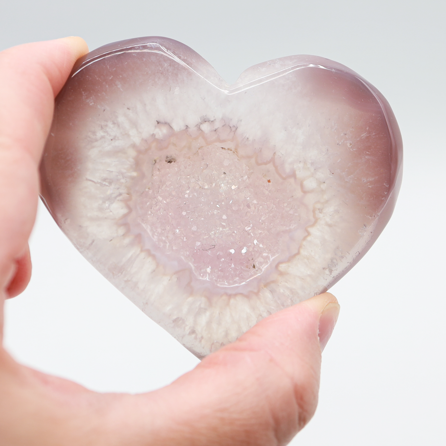 Pink Agate Hearts