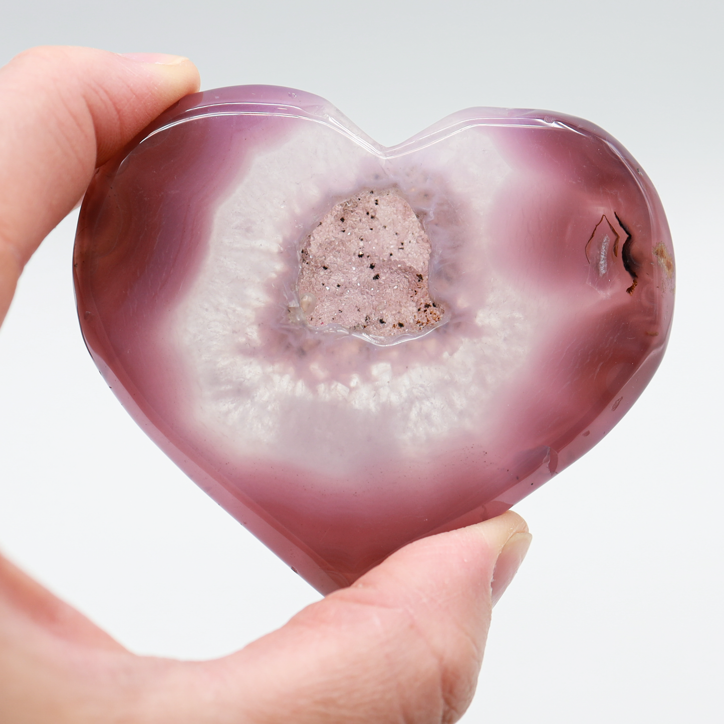 Pink Agate Hearts