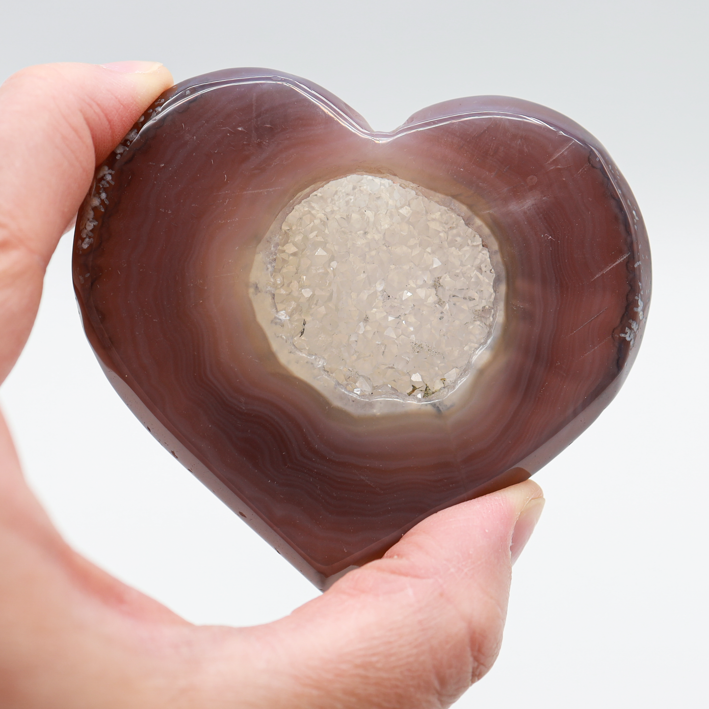Pink Agate Hearts