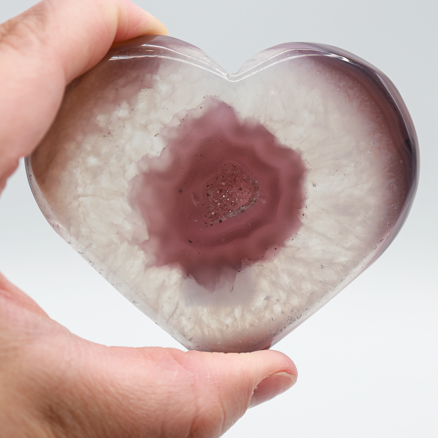 Pink Agate Hearts