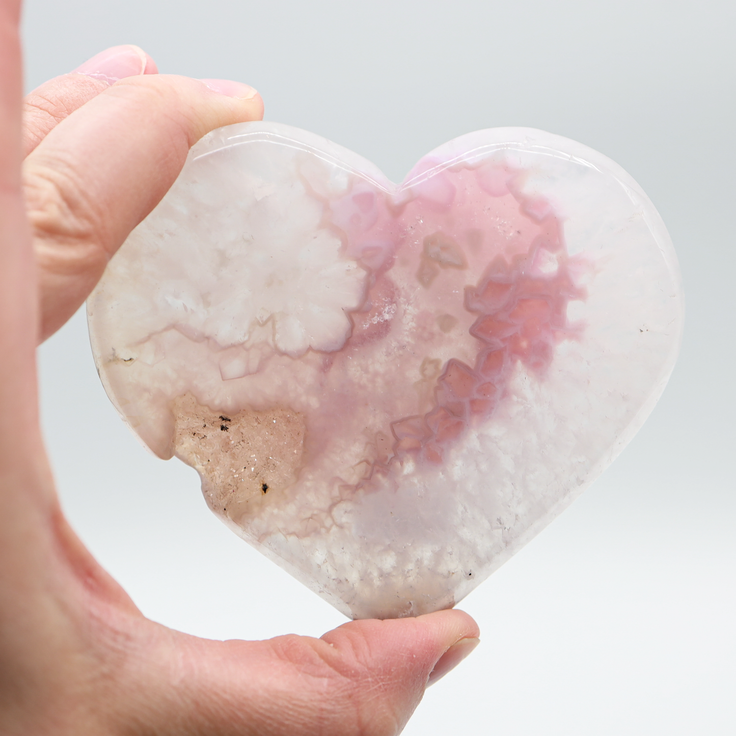 Pink Agate Hearts