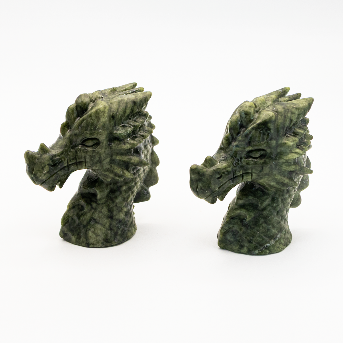 Serpent Green Jade Dragon Head