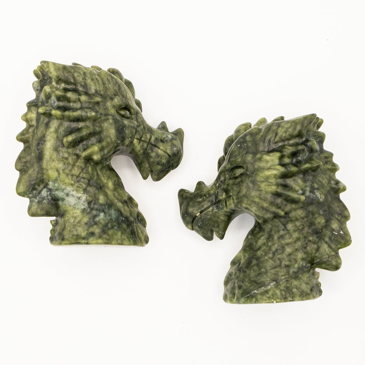 Serpent Green Jade Dragon Head