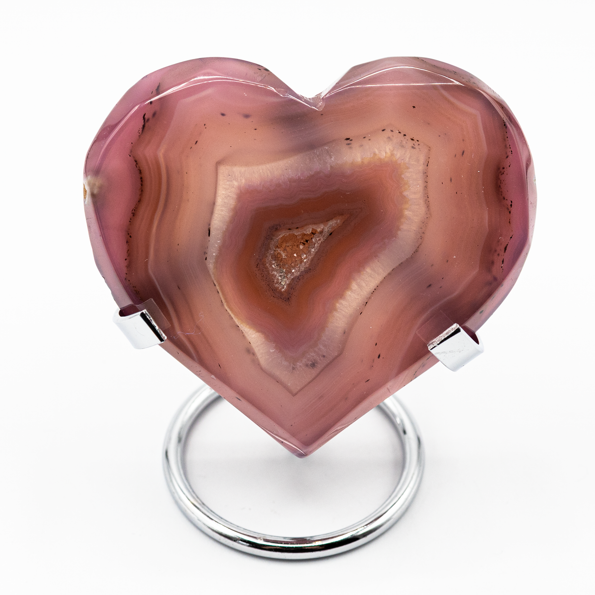 Pink Agate Hearts