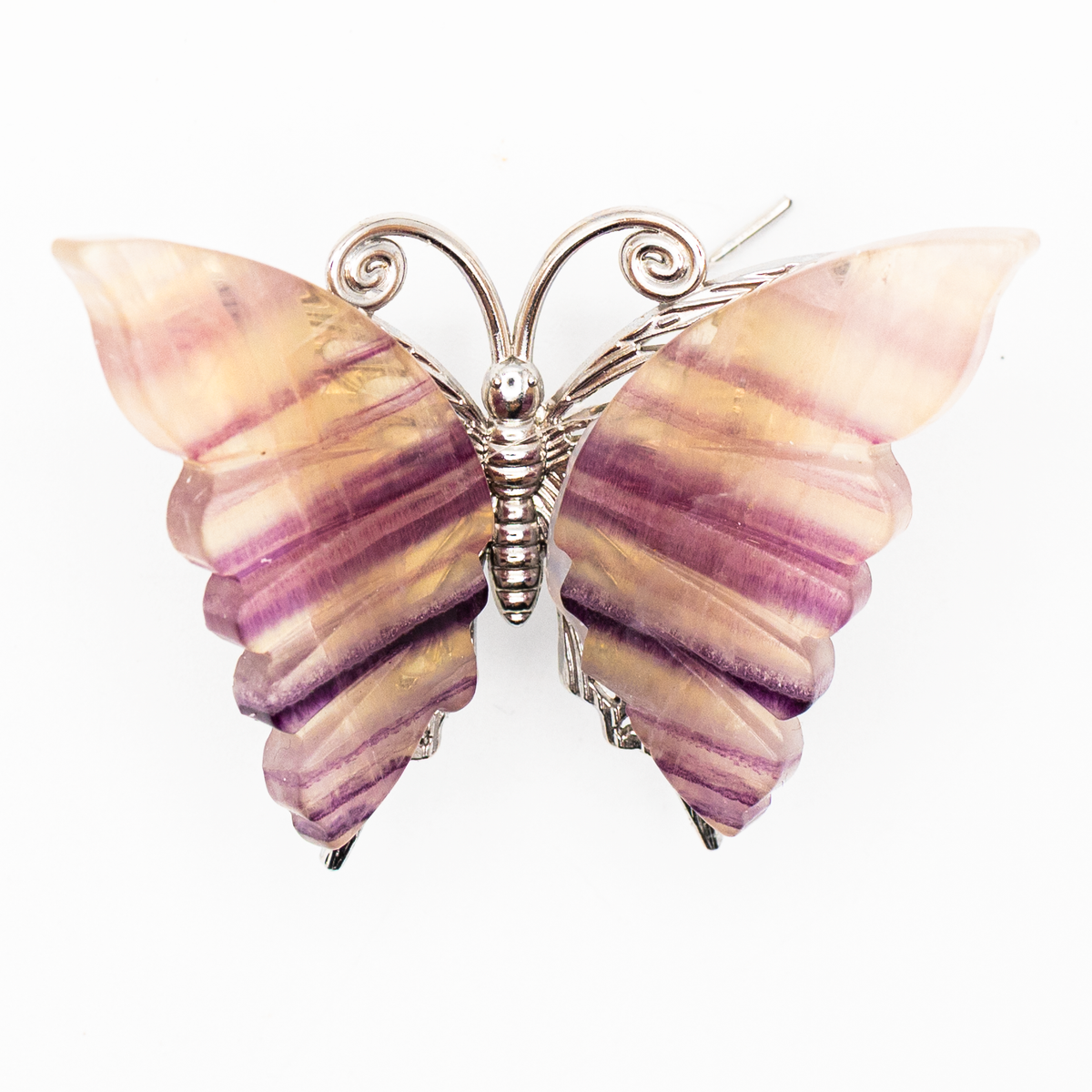 Rainbow Fluorite Freestanding Butterflies