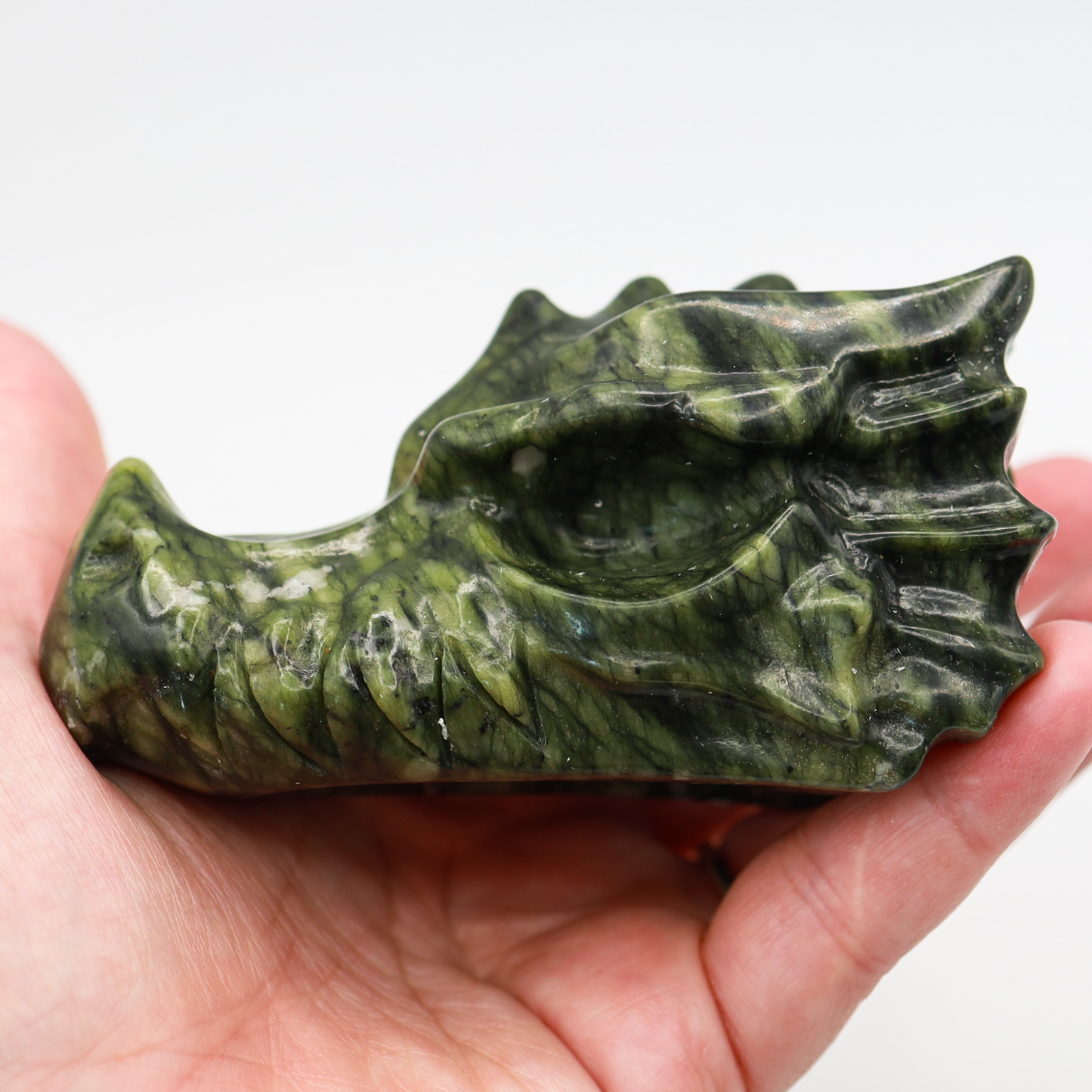 Green Jade Dragon Head Large