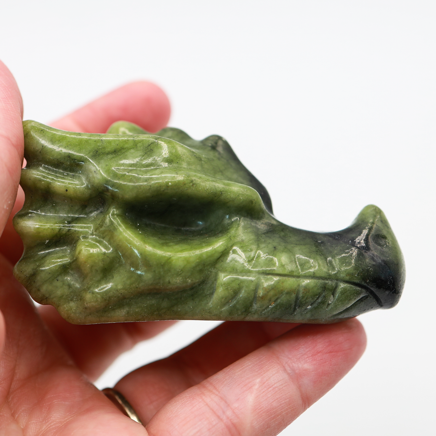 Green Jade Dragon Head Medium