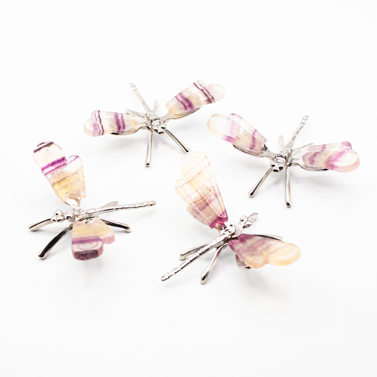 Rainbow Fluorite Freestanding Dragonfly