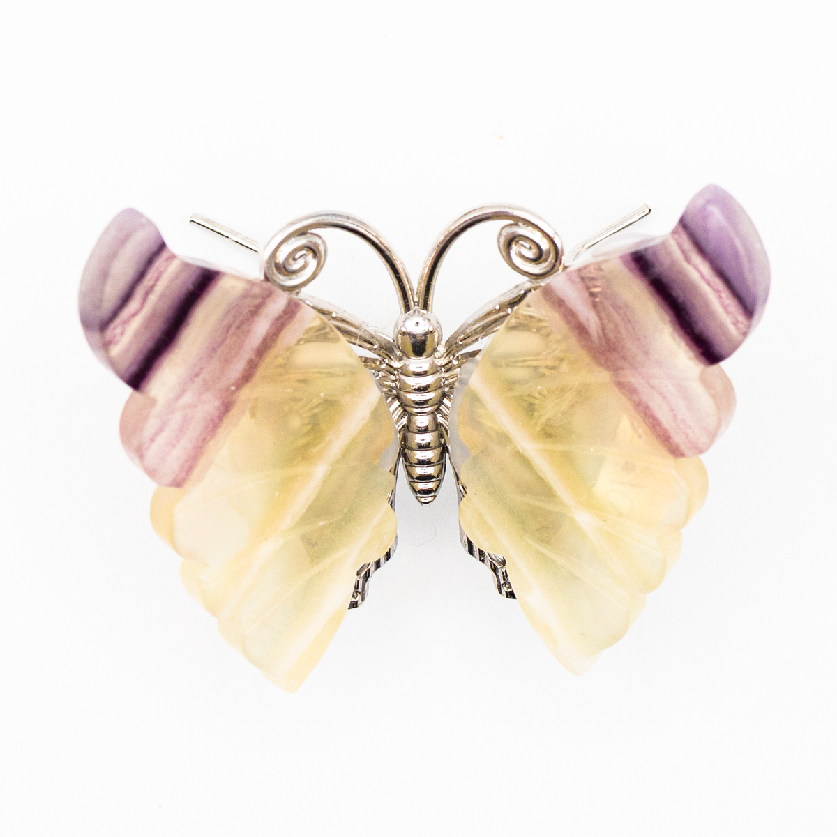 Rainbow Fluorite Freestanding Butterflies